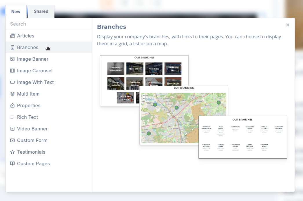 Adding a new section in admin